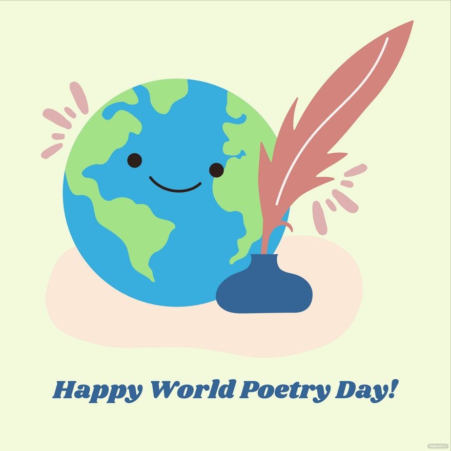 Free World Poetry Day Celebration Vector in Illustrator, PSD, EPS, SVG, JPG, PNG