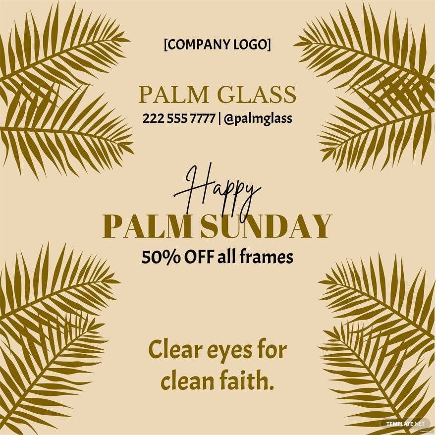 Palm Sunday Poster Vector
