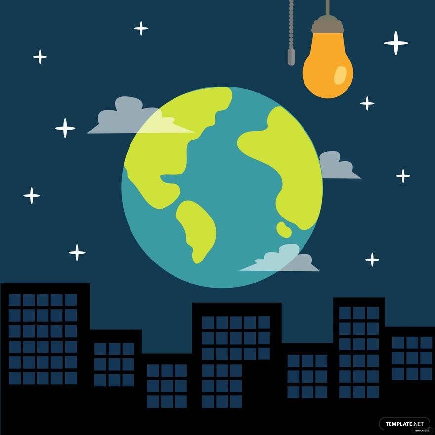 Free Earth Hour Illustration