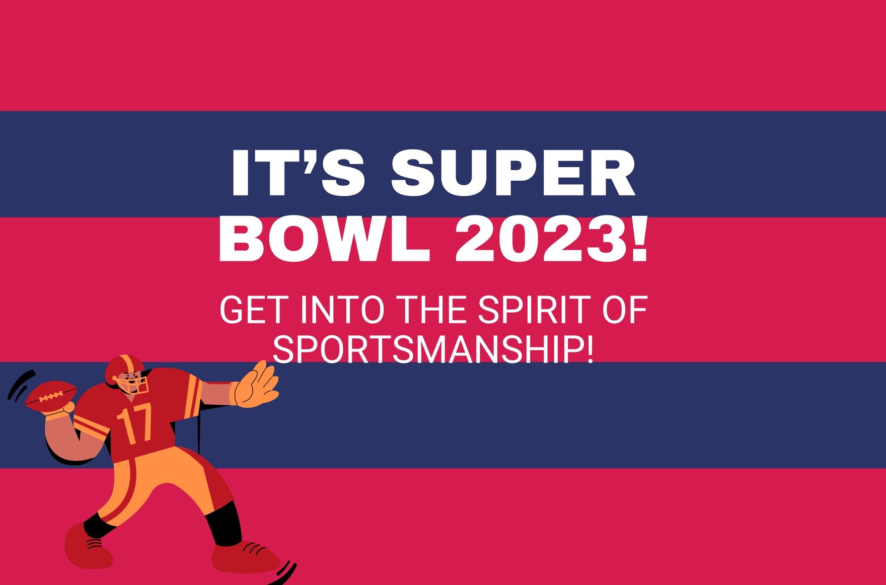 Free Super Bowl 2023 Banner in Illustrator, PSD, EPS, SVG, JPG, PNG