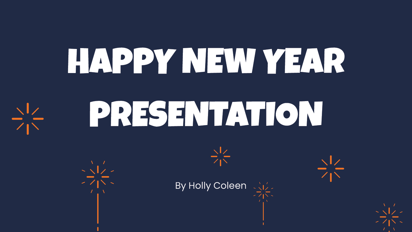 Free Happy New Year Presentation Template to Edit Online