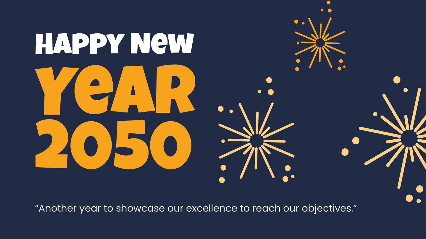 Free Happy New Year Presentation Template to Edit Online