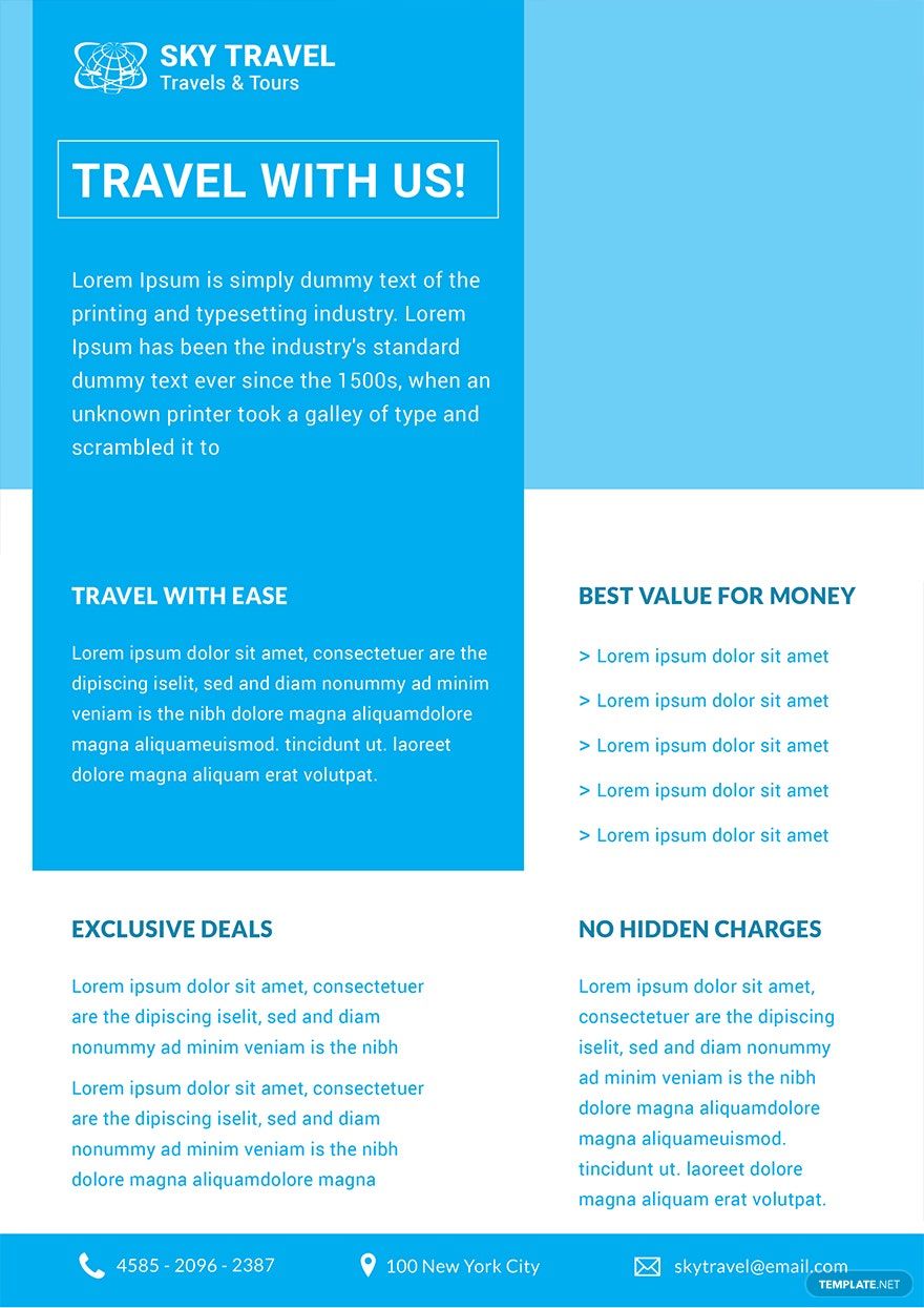 Travel Datasheet Template in Word, PDF, Illustrator, Apple Pages, Publisher