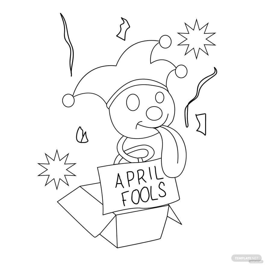 April Fools' Day Drawing Vector