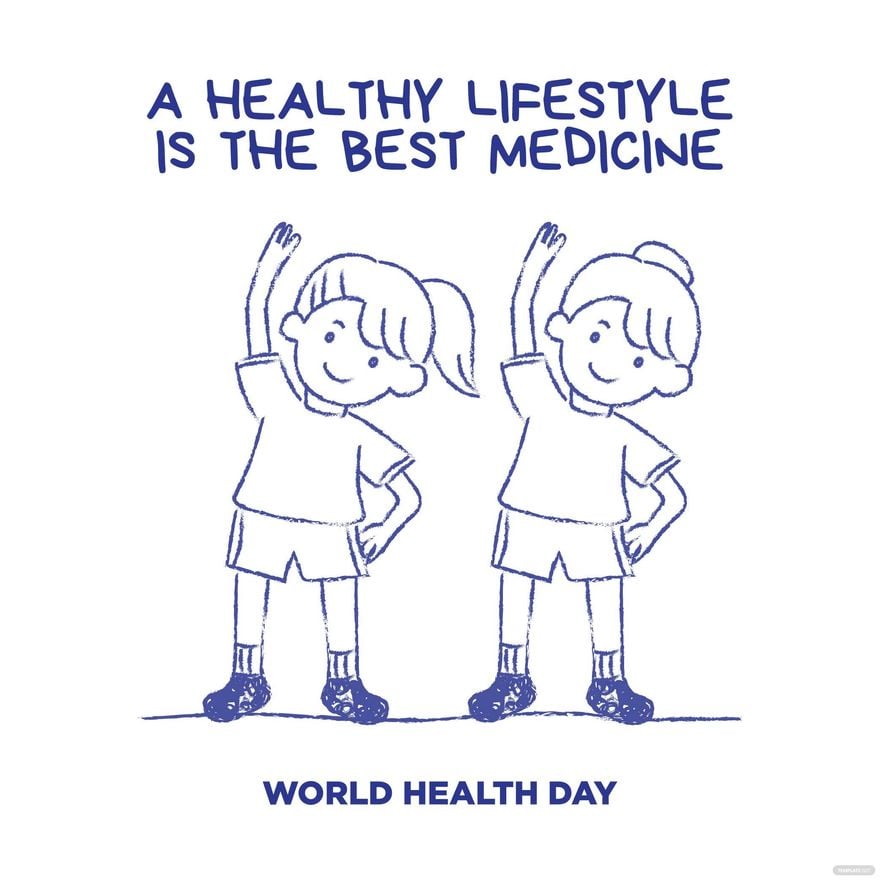 World Health Day Quote Vector in Illustrator, PSD, EPS, SVG, JPG, PNG