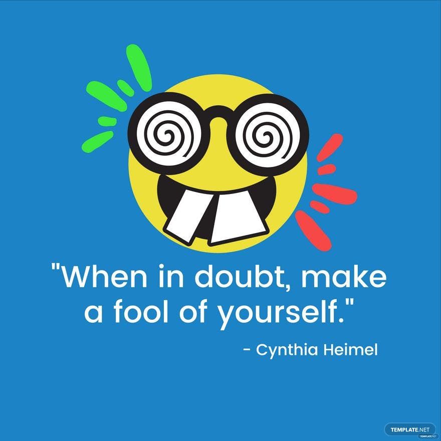 April Fools' Day Quote Vector in Illustrator, PSD, EPS, SVG, JPG, PNG