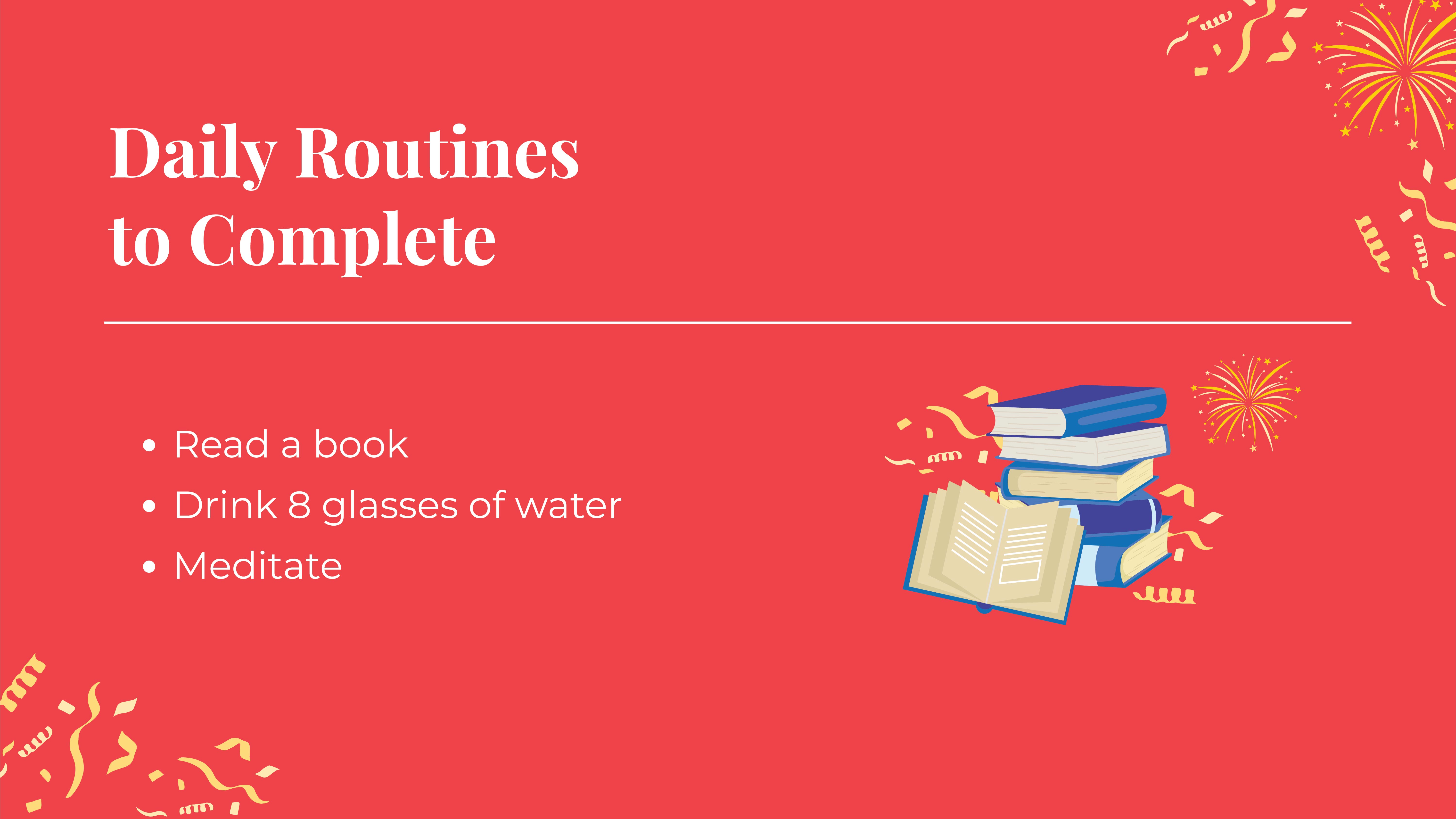 Free New Year Resolution Planner Presentation Template to Edit Online