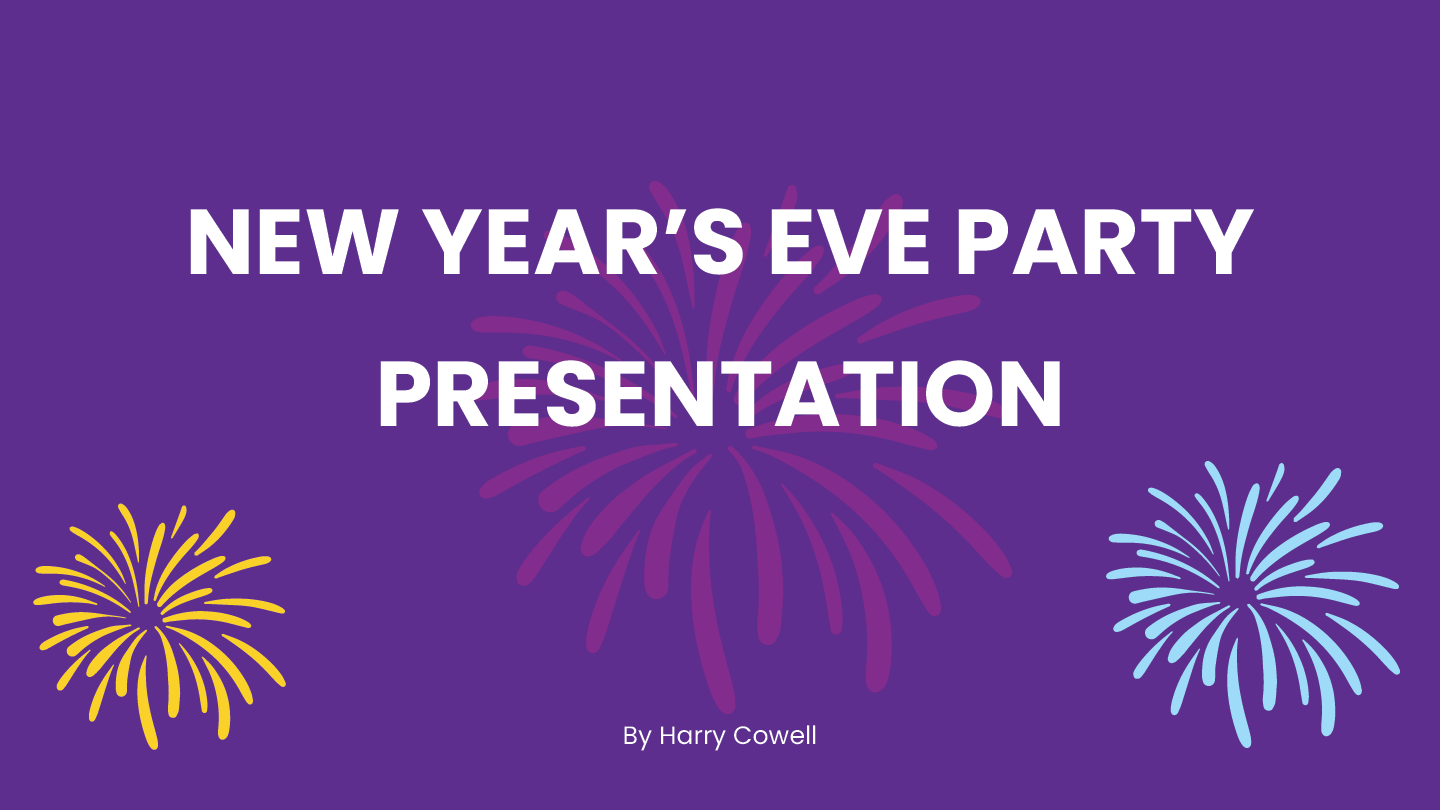 Free New Year's Eve Party Presentation Template to Edit Online