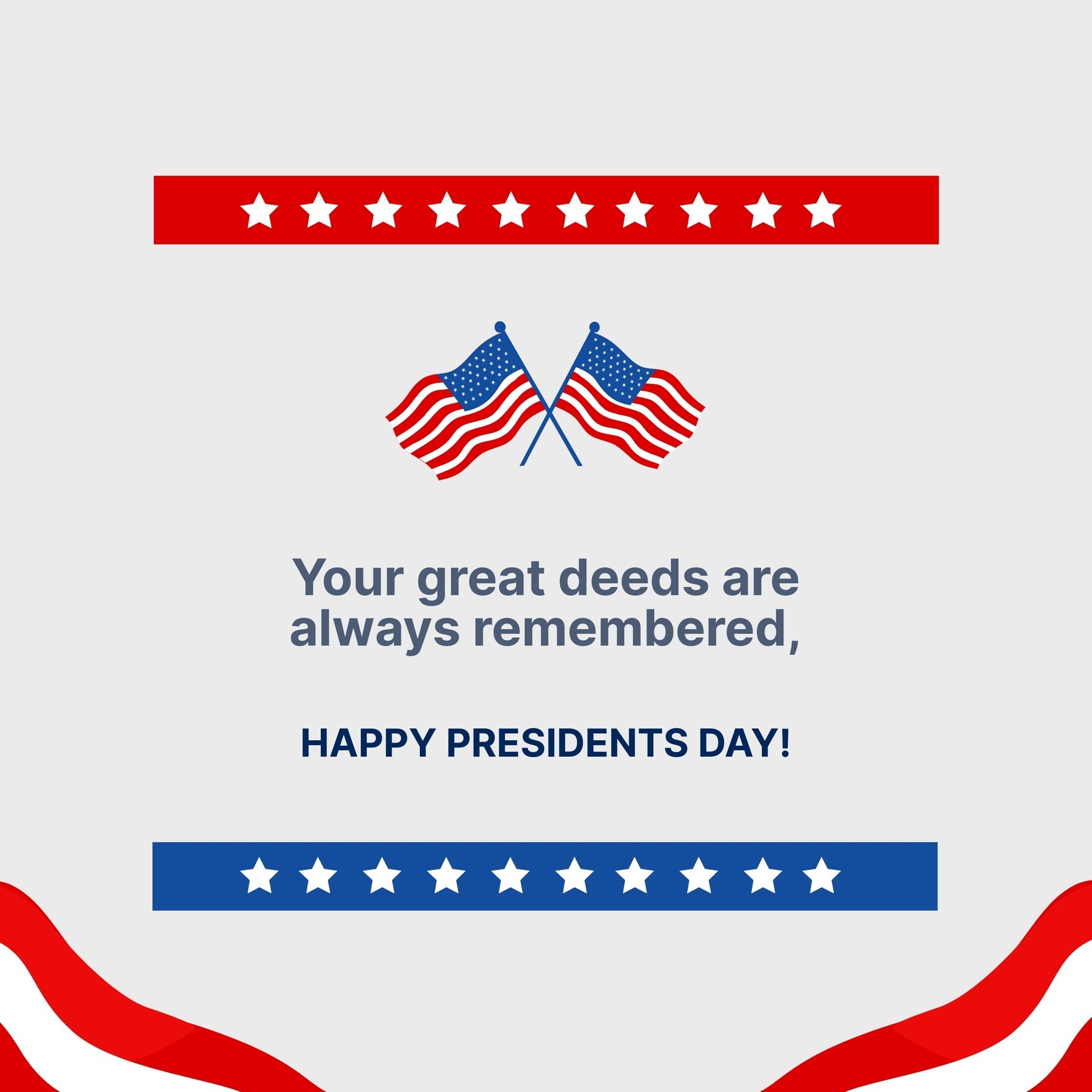 Free Presidents' Day Whatsapp Post in Illustrator, PSD, EPS, SVG, PNG, JPEG