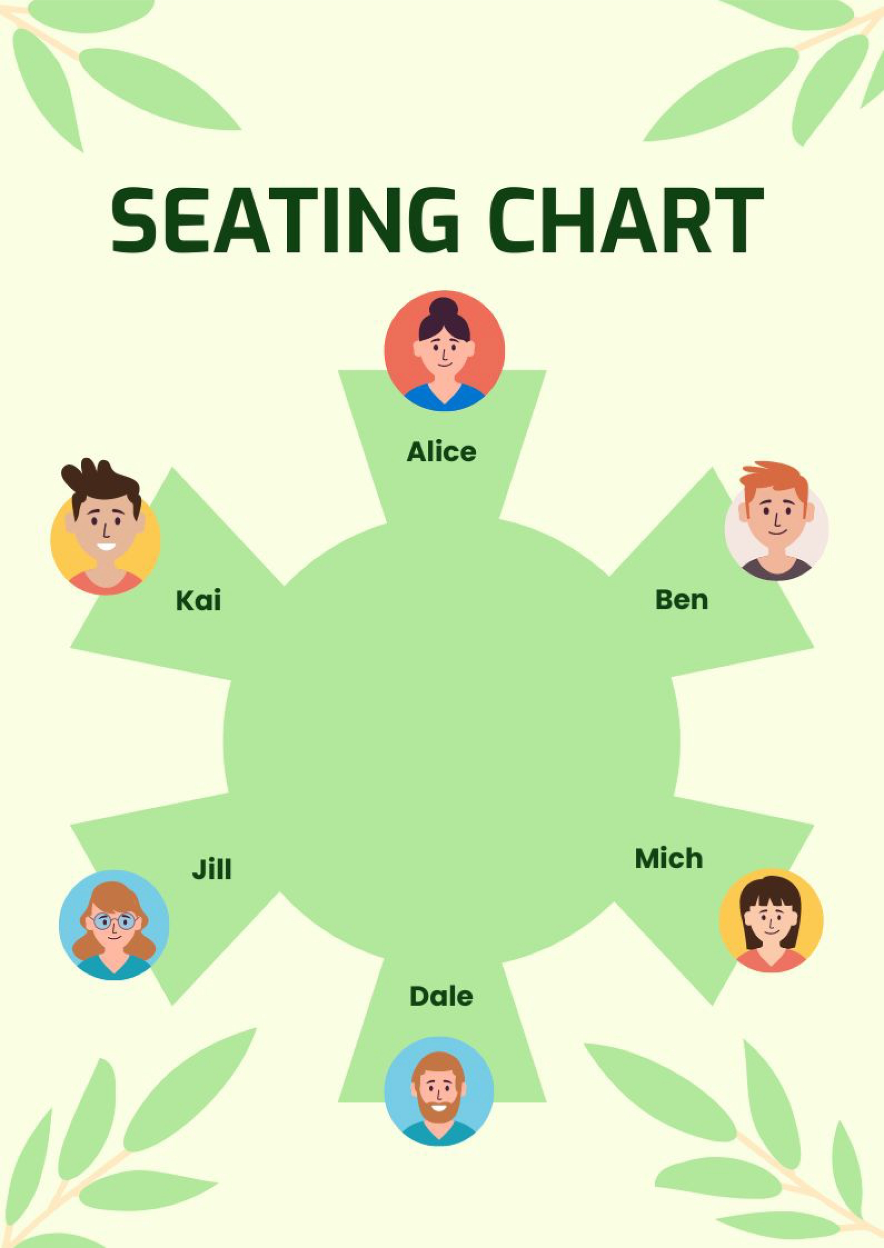 Seating Chart Circle Template