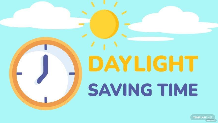 Daylight Saving Cartoon Background