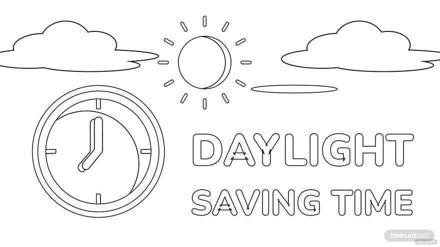 Daylight Saving Drawing Background