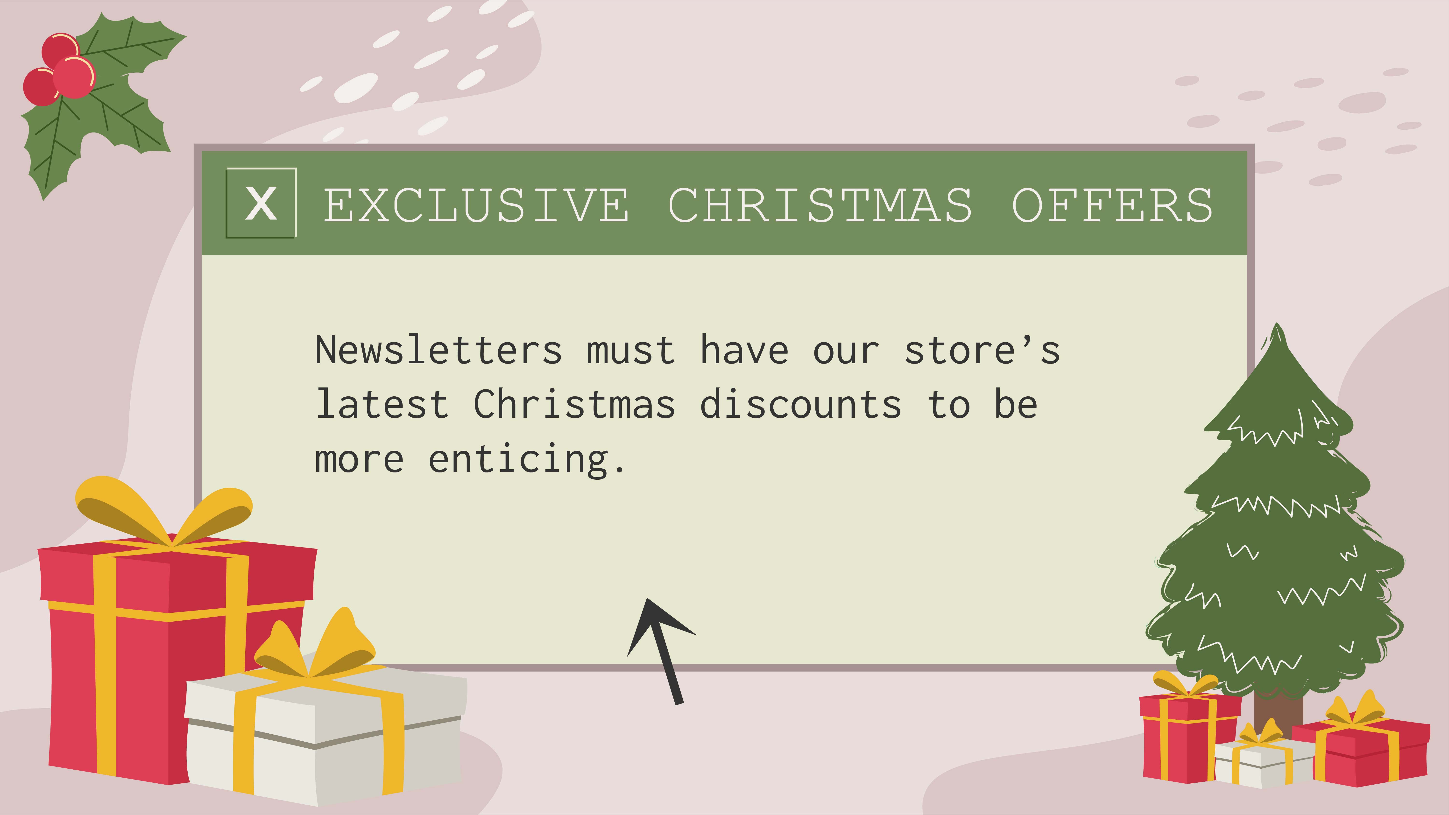 Free Merry Christmas Newsletter Presentation Template to Edit Online