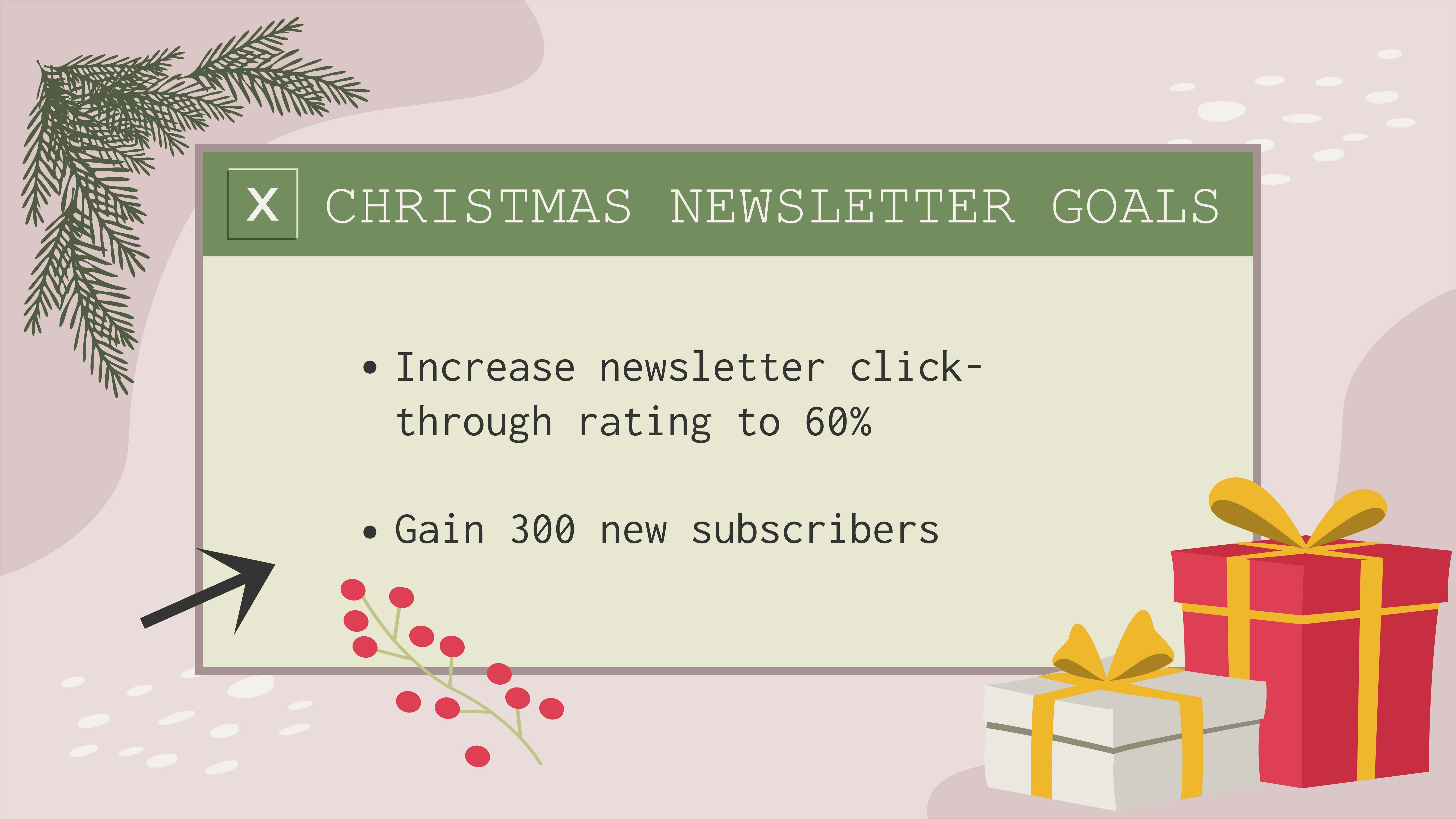 Free Merry Christmas Newsletter Presentation Template to Edit Online