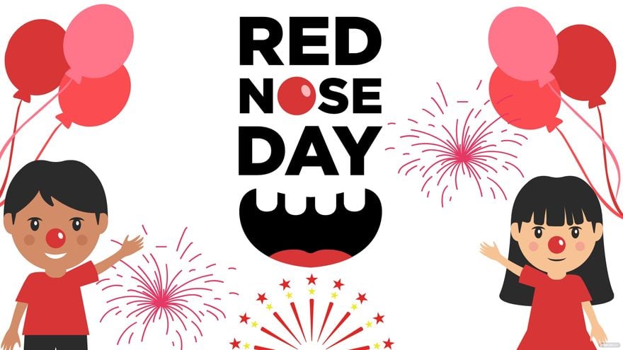 High Resolution Red Nose Day Background