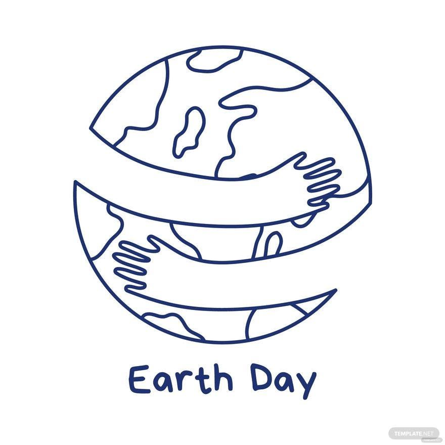 Earth Day Drawing Vector