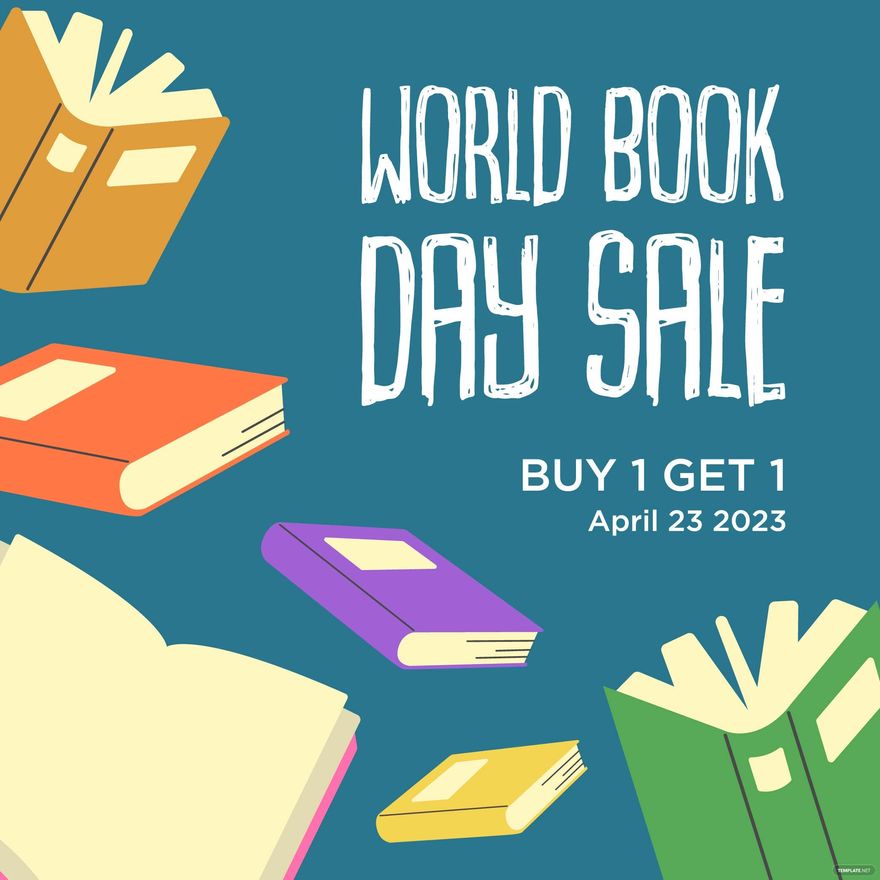 World Book Day Flyer Vector