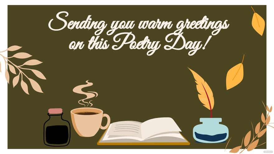 Free World Poetry Day Wishes Background in PDF, Illustrator, PSD, EPS, SVG, JPG, PNG