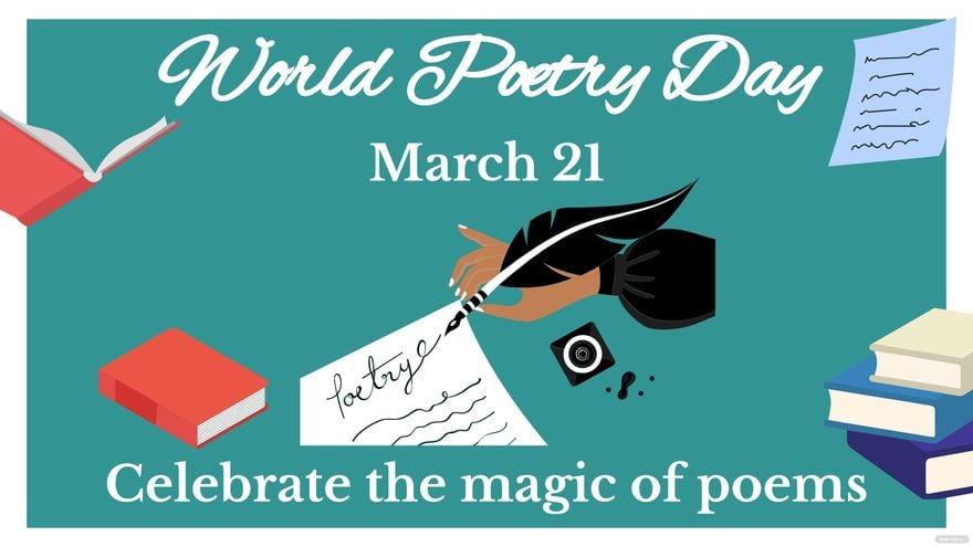 World Poetry Day Flyer Background