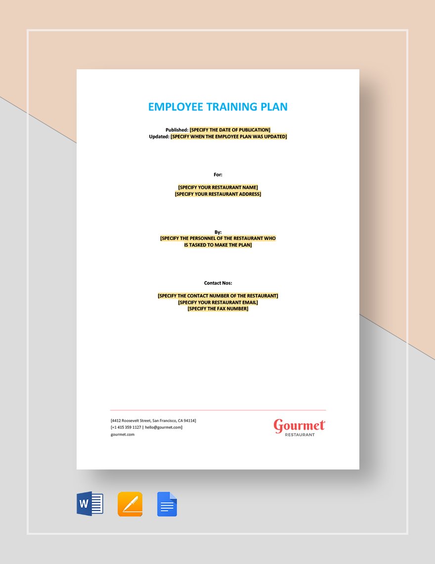Employee Training Plan 