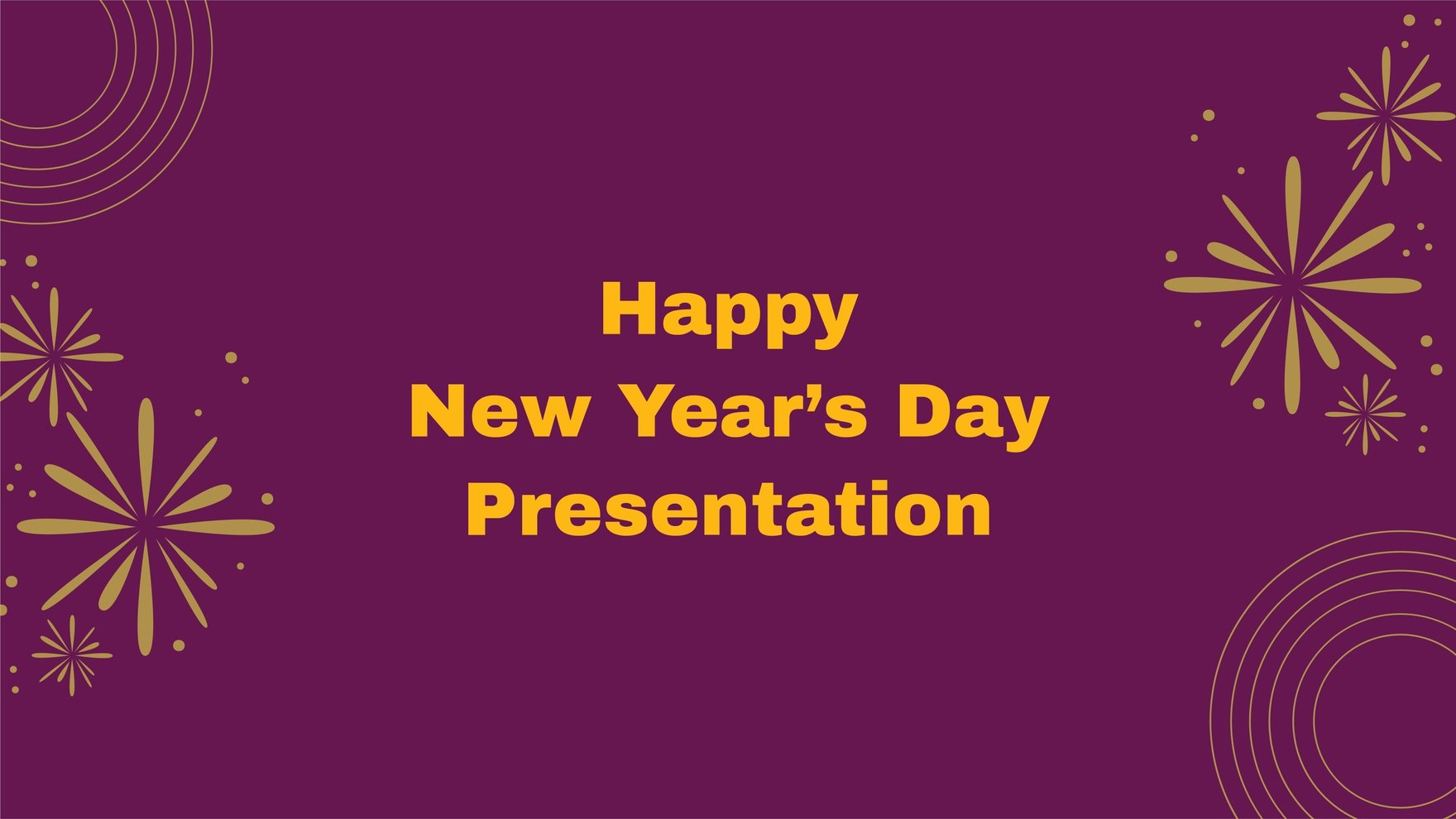 Happy New Year's Day Presentation