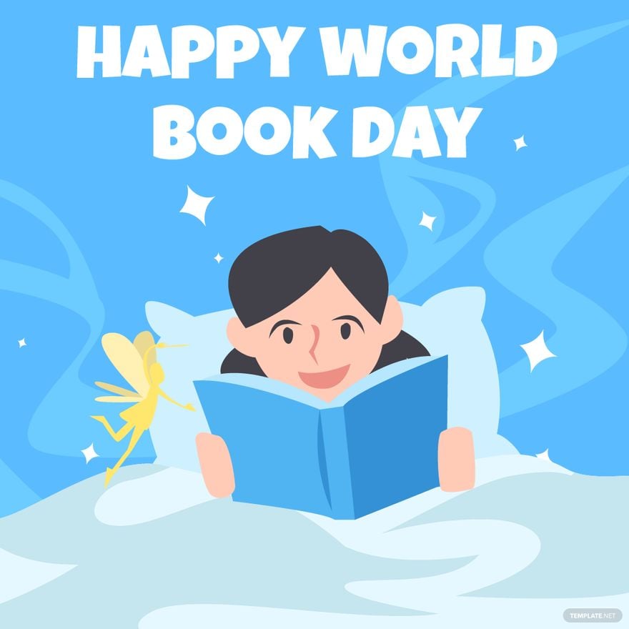 Happy World Book Day Illustration