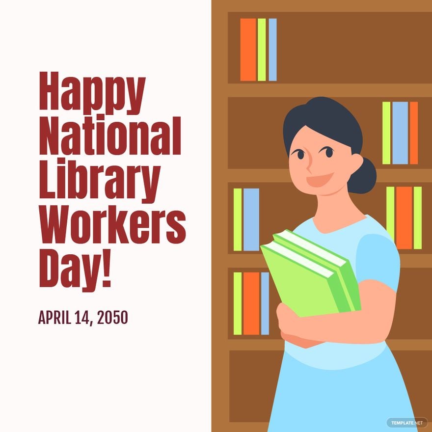 National Library Workers Day Wishes Vector
