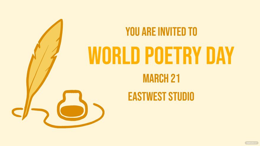 World Poetry Day Invitation Background in EPS, Illustrator, JPG, PSD, PNG, PDF, SVG - Download | Template.net