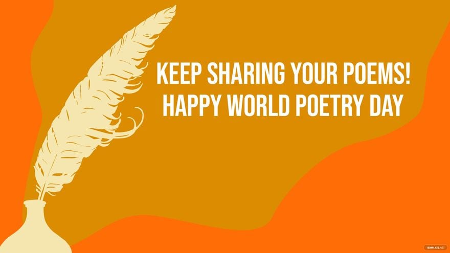 World Poetry Day Greeting Card Background