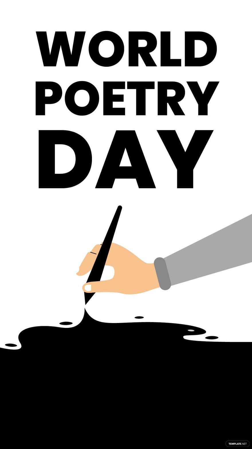 World Poetry Day iPhone Background - EPS, Illustrator, JPG, PSD, PNG, PDF,  SVG 
