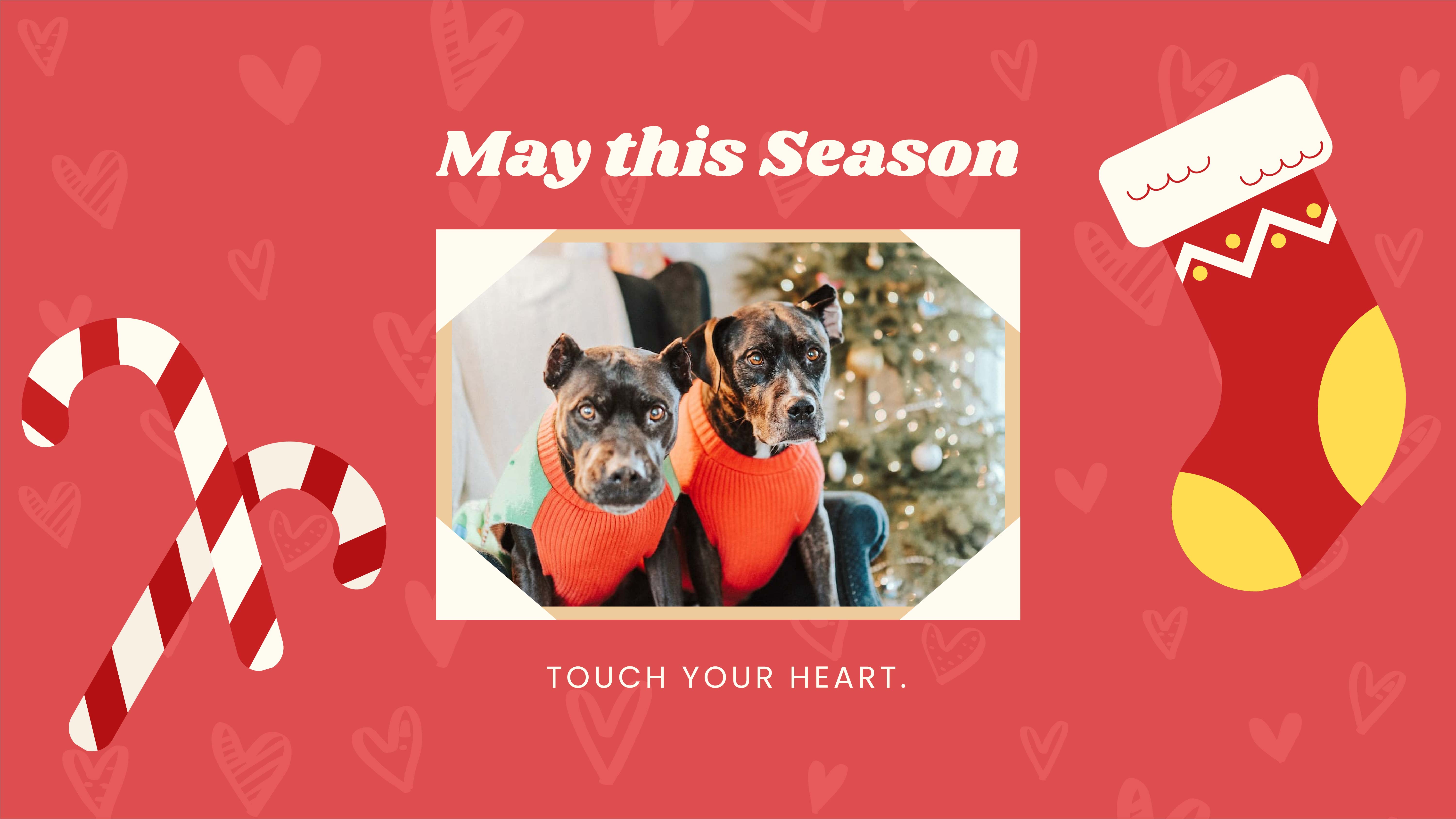 Free Christmas Greetings Presentation Template to Edit Online