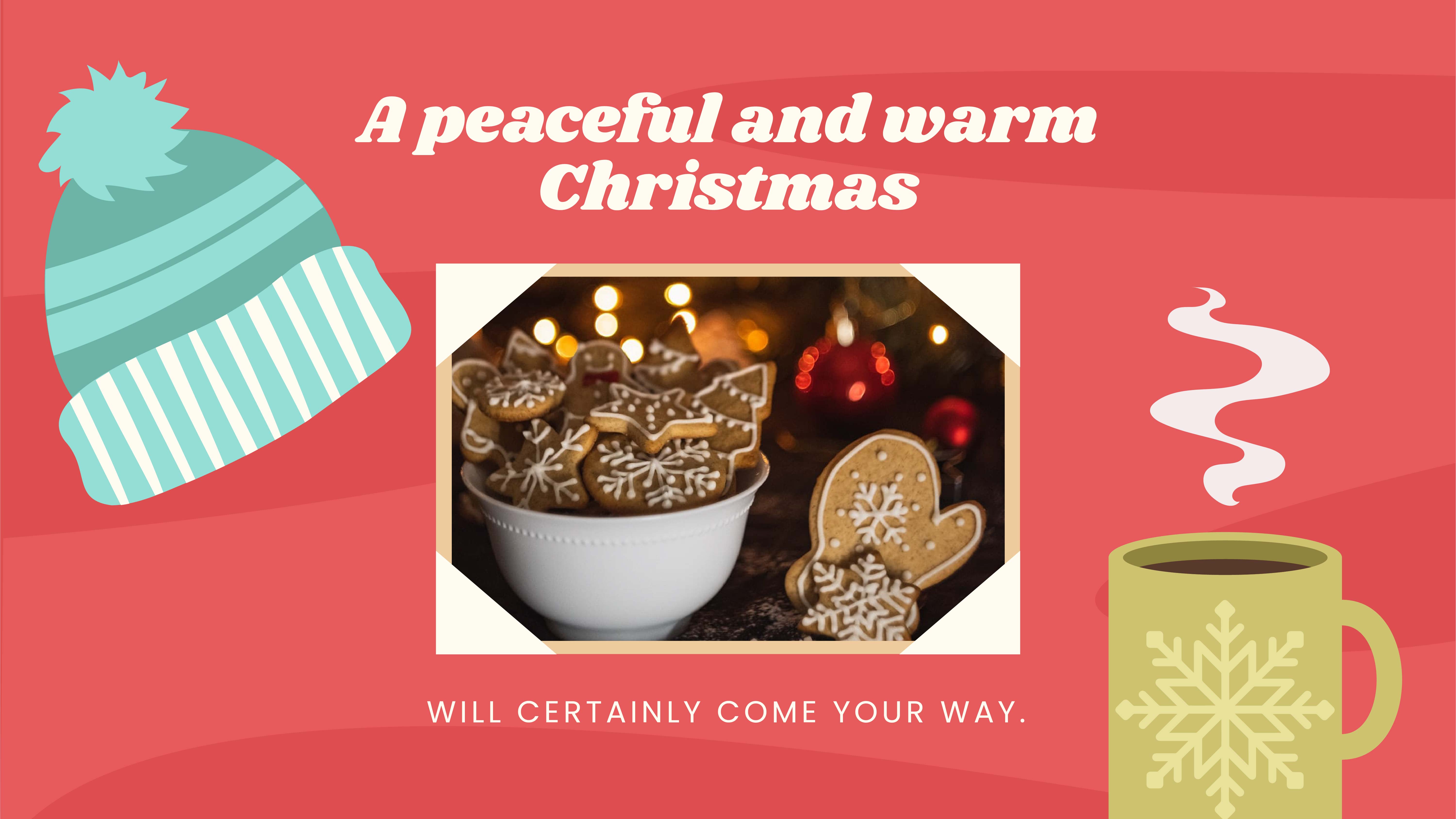 Free Christmas Greetings Presentation Template to Edit Online
