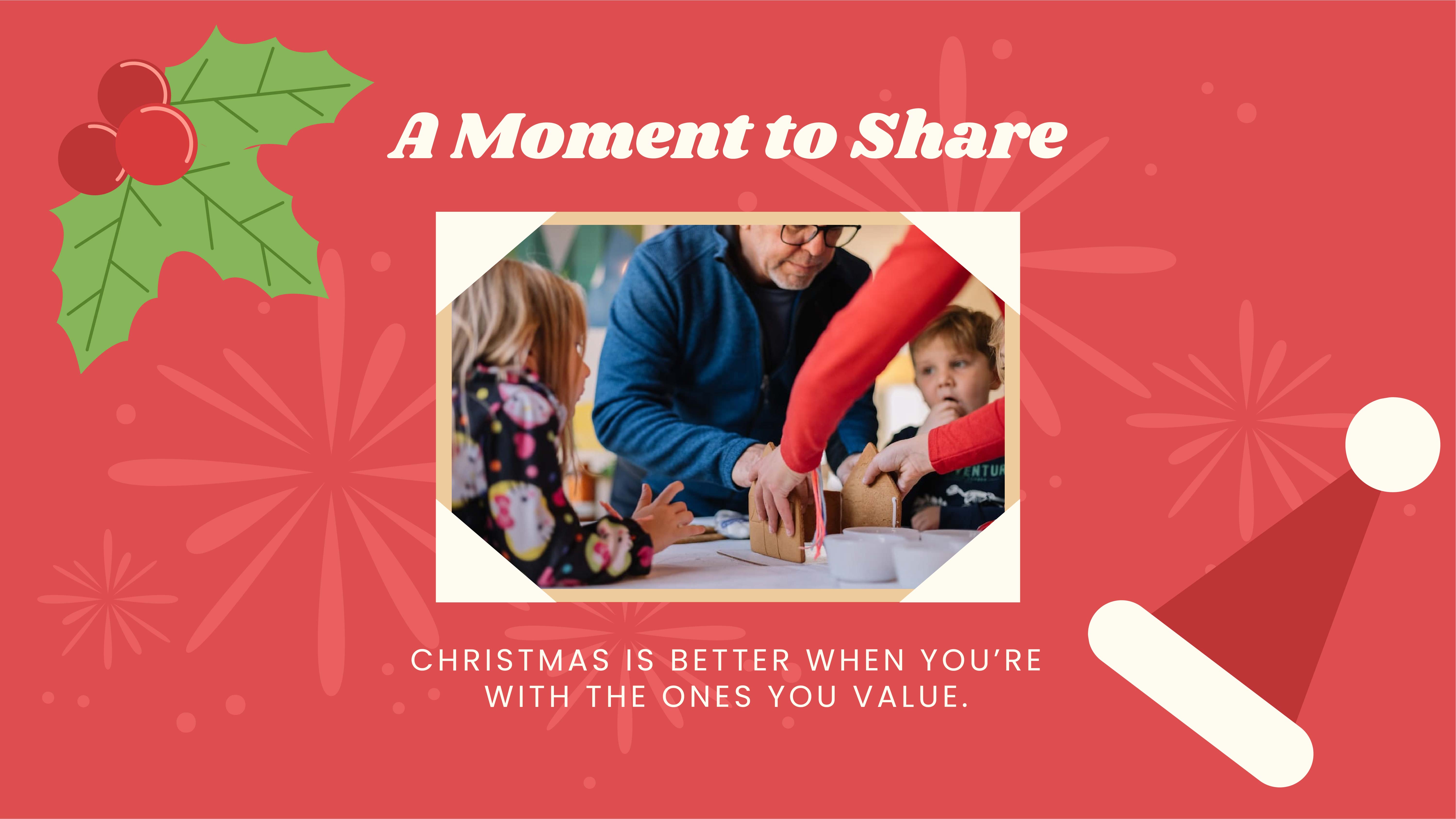 Free Christmas Greetings Presentation Template to Edit Online