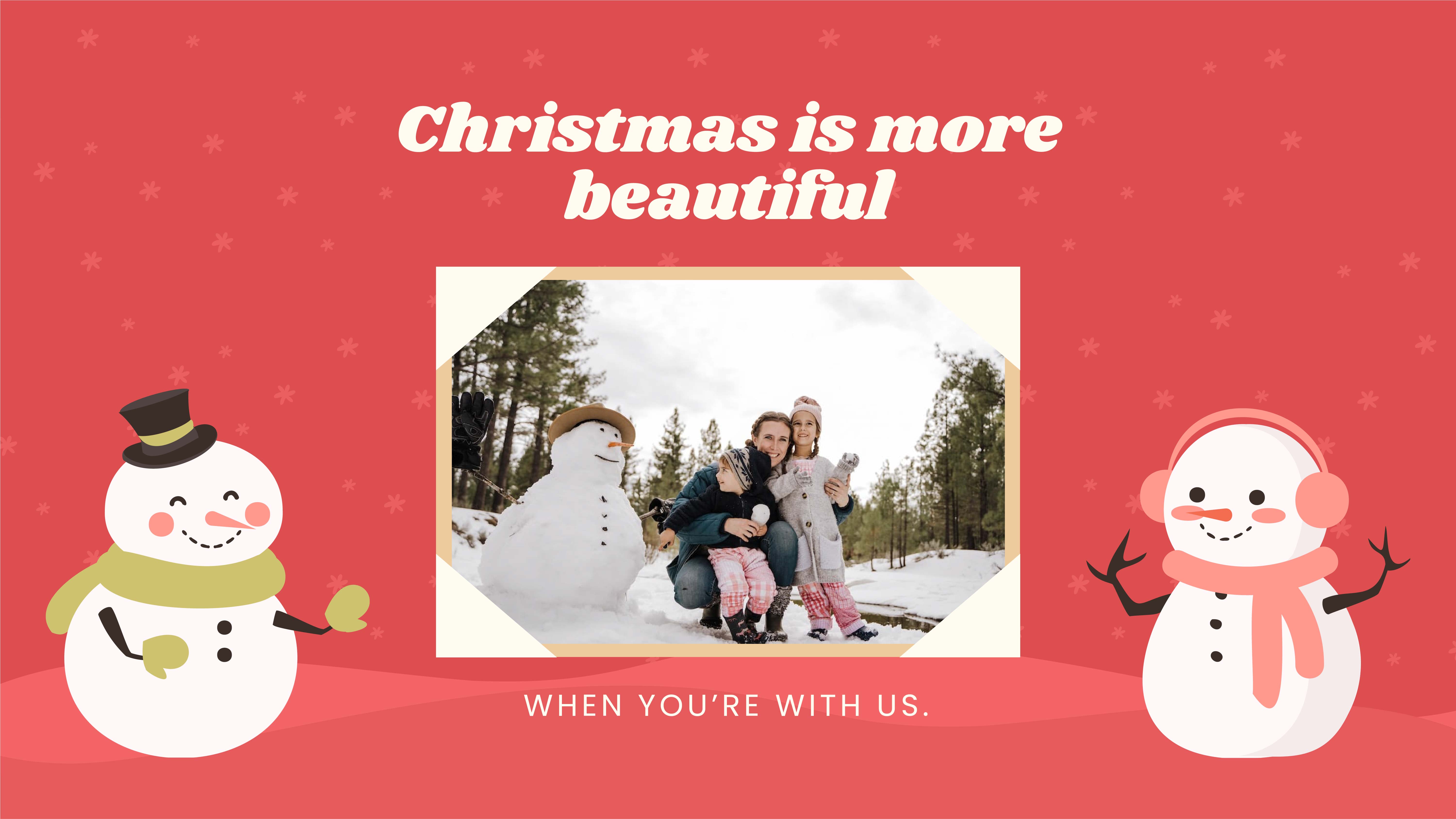 Free Christmas Greetings Presentation Template to Edit Online