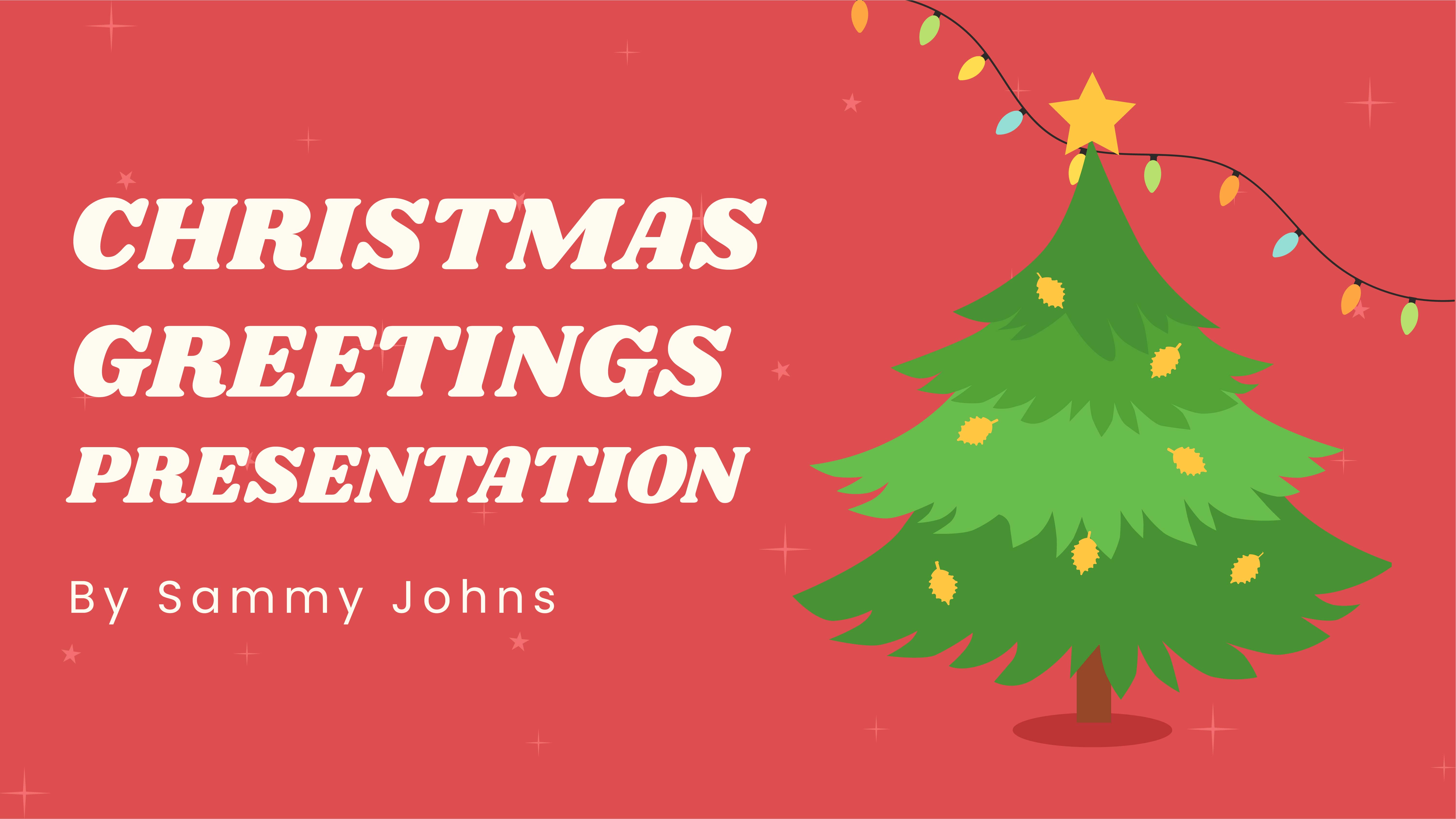 Free Christmas Greetings Presentation Template to Edit Online