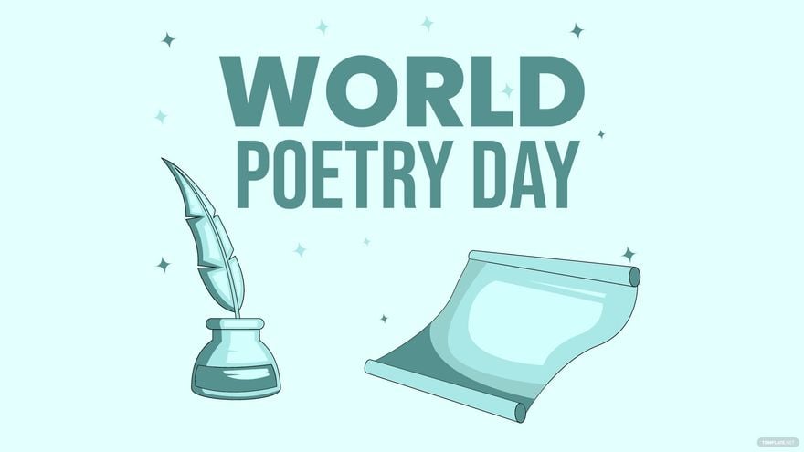 Free World Poetry Day Banner Background