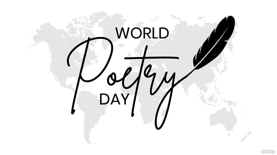 Free World Poetry Day Design Background