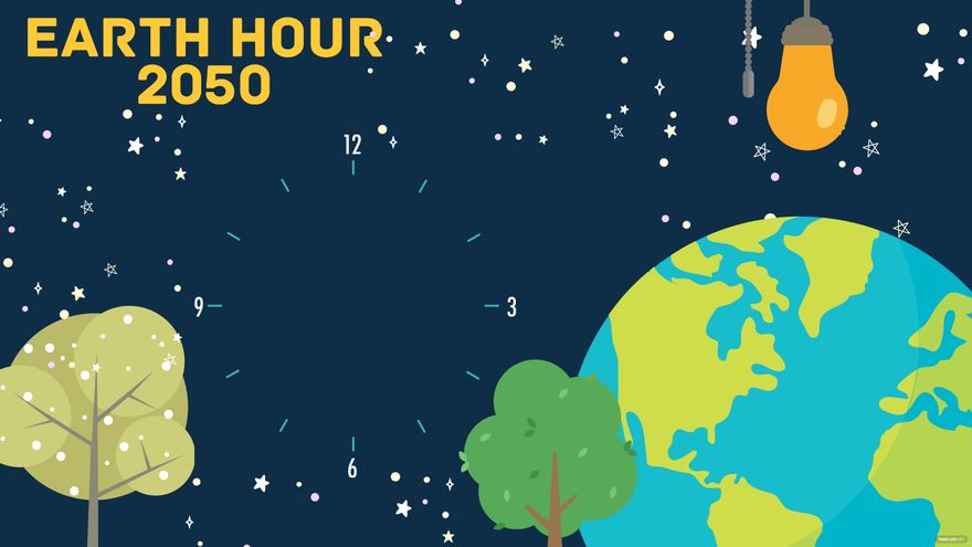 Free Earth Hour Drawing Background