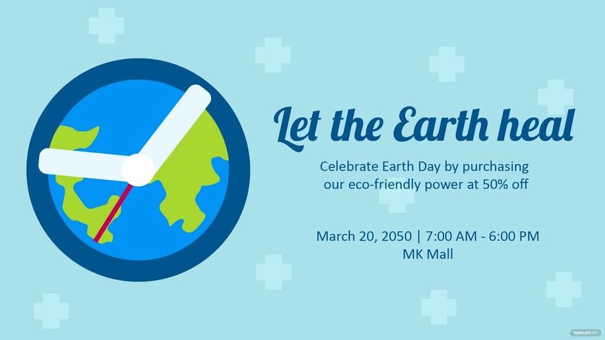 Free Earth Hour Flyer Background