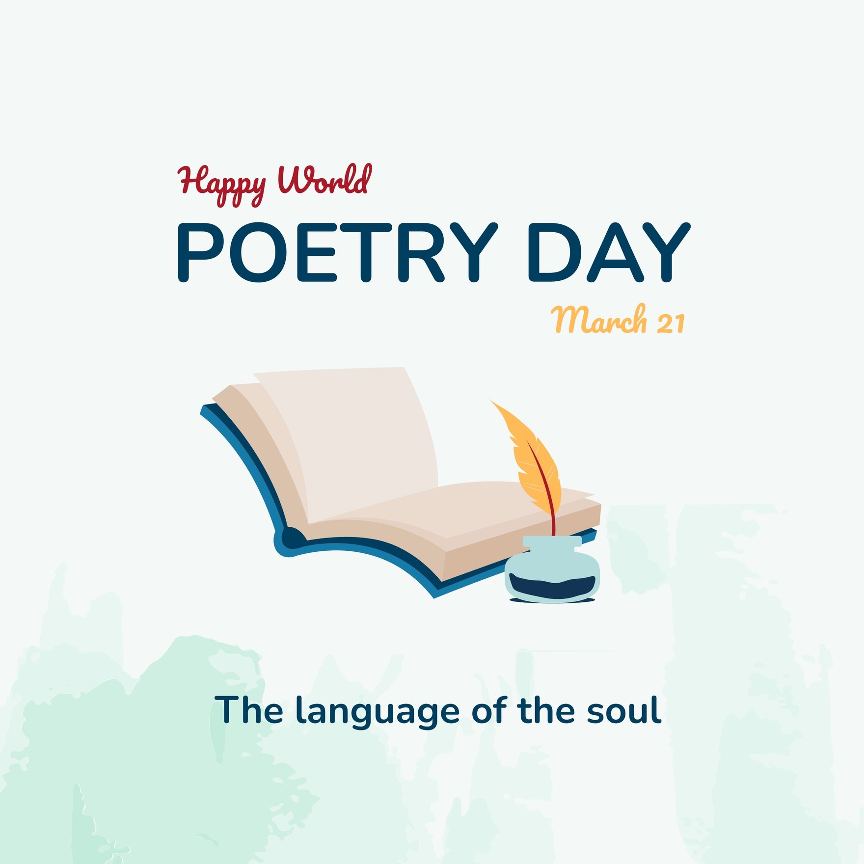 Free World Poetry Day FB Post in Illustrator, PSD, EPS, SVG, PNG, JPEG