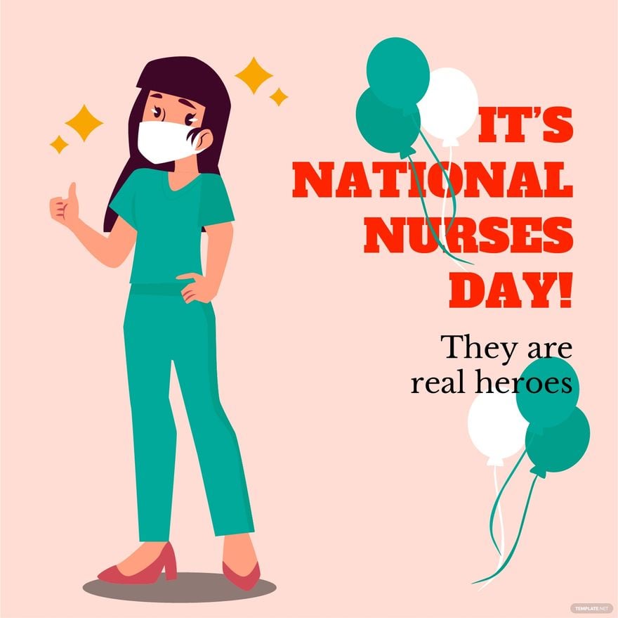 Free National Nurses Day Wishes Vector in Illustrator, PSD, EPS, SVG, JPG, PNG