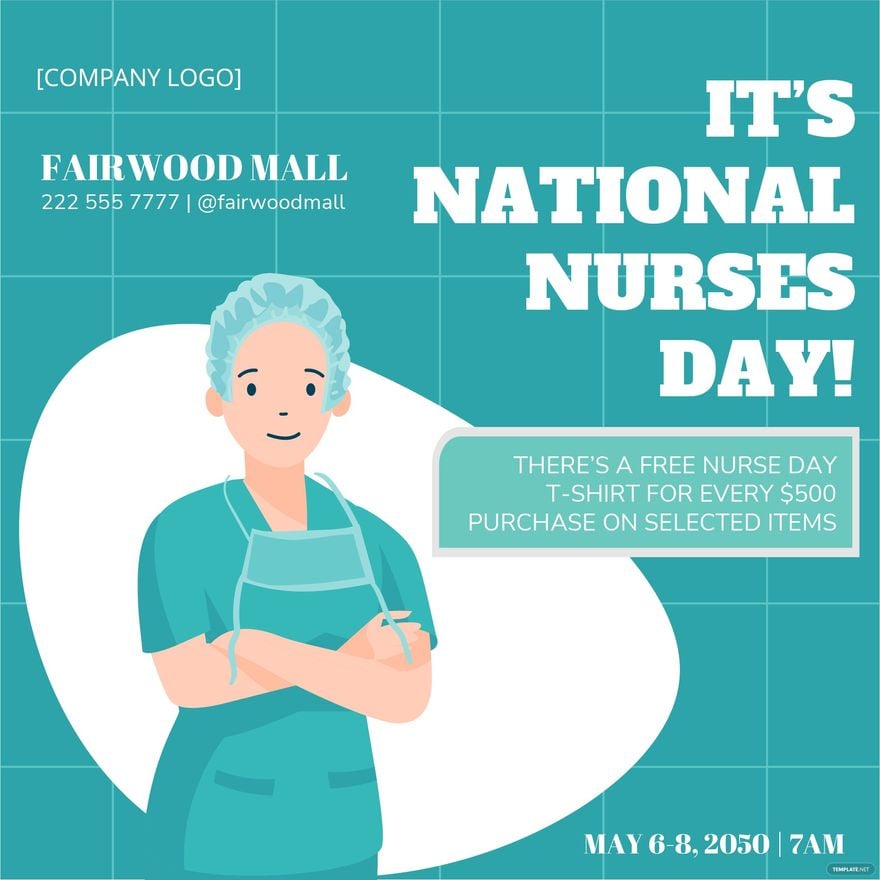 Free National Nurses Day Flyer Vector