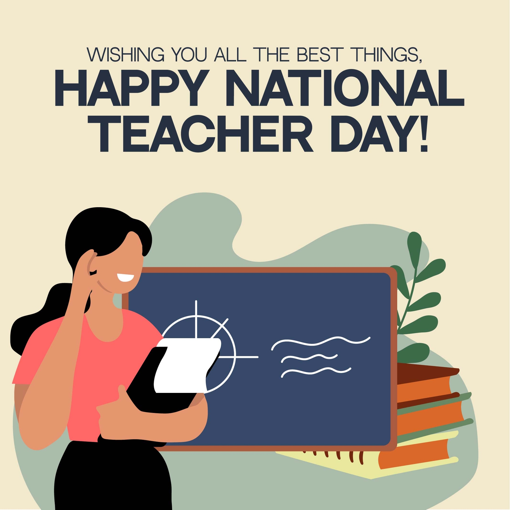 National Teacher Day Wishes Vector in EPS, Illustrator, JPG, PNG, SVG, PSD - Download | Template.net