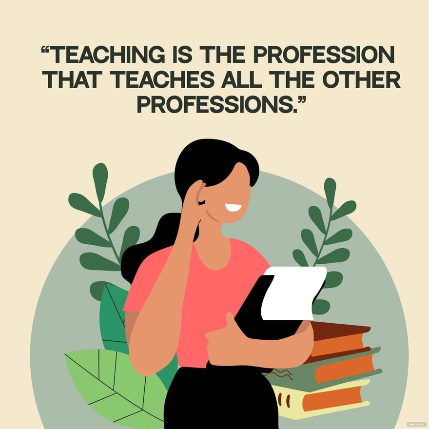 National Teacher Day Quote Vector