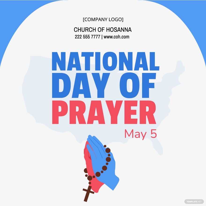 National Day of Prayer Poster Vector in Illustrator, PSD, JPG, PNG, SVG