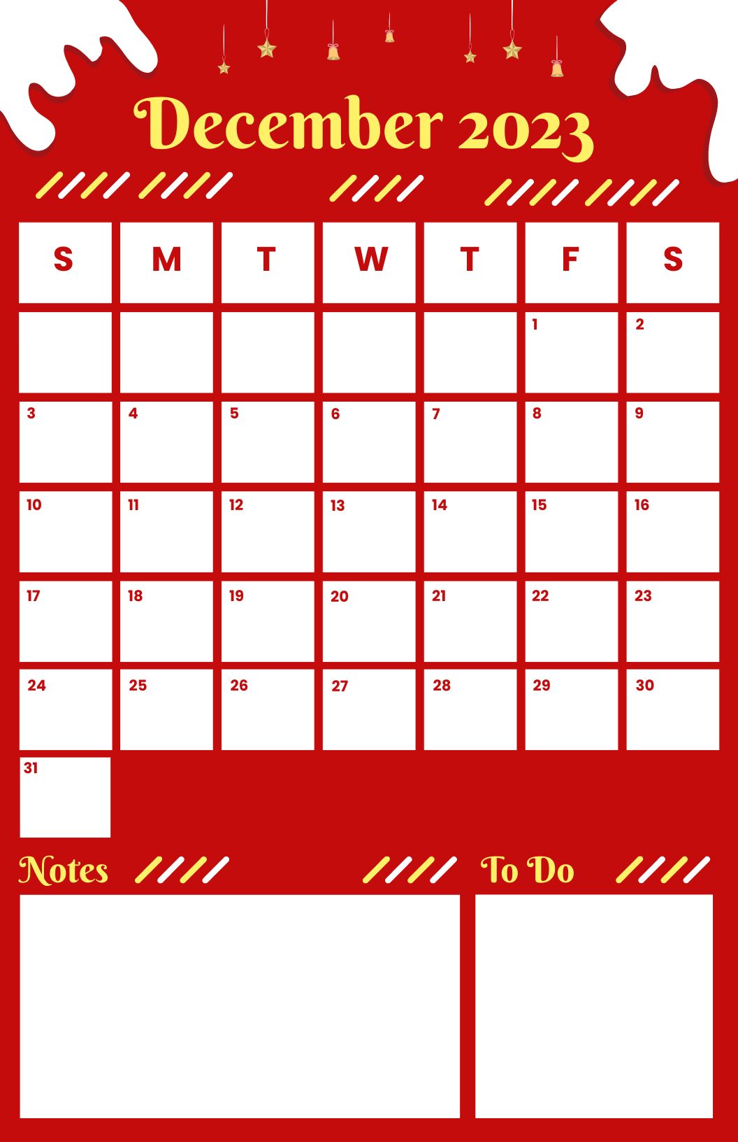 Printable December 2023 Deskpad Planner