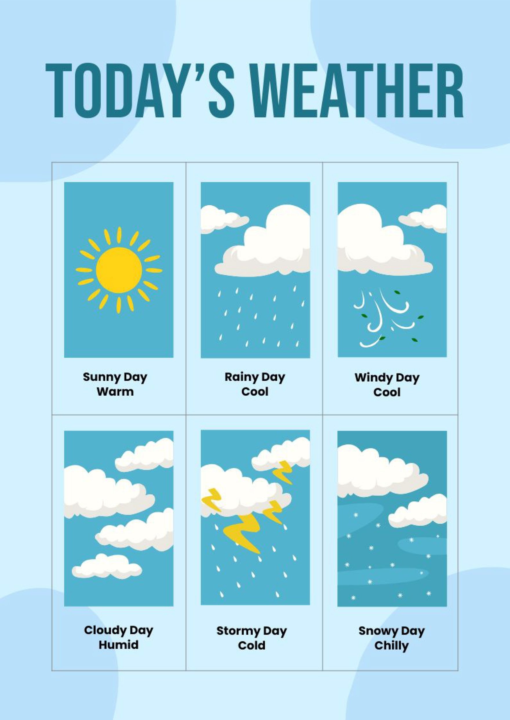 Classroom Weather Chart in PDF, Illustrator