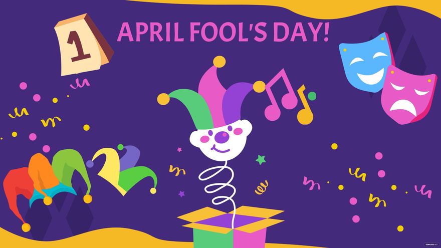 Free April Fools' Day Vector Background in PDF, Illustrator, PSD, EPS, SVG, JPG, PNG