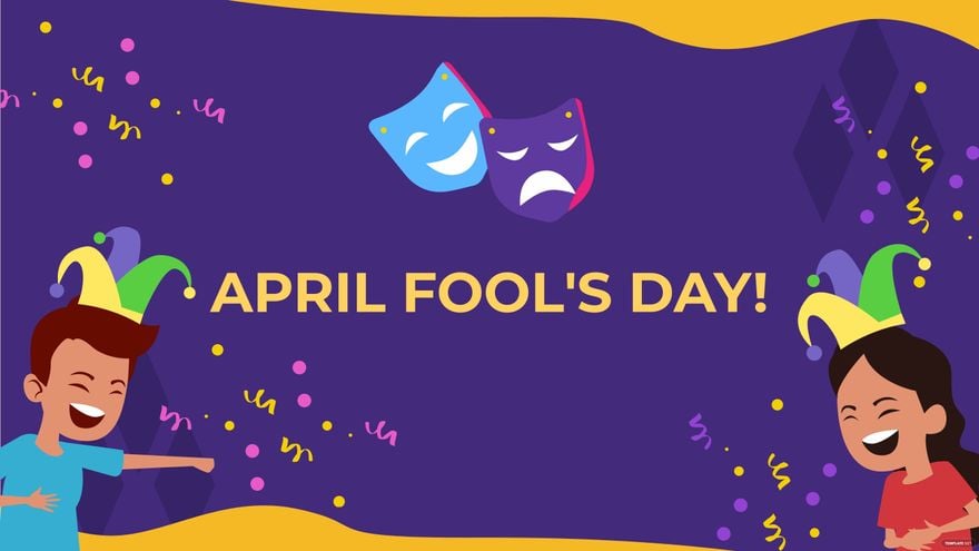 April Fools' Day Design Background - EPS, Illustrator, JPG, PSD, PNG, PDF,  SVG 