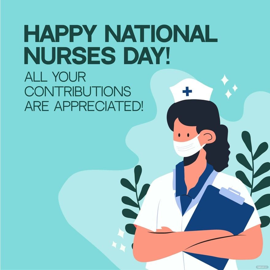 National Nurses Day Greeting Card Vector